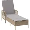 Bild von vidaXL Sonnenliege Poly-Rattan Beige und Hellgrau