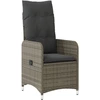 Bild von vidaXL Gartensessel Verstellbar mit Kissen Grau Poly Rattan