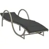 Bild von vidaXL Sonnenliege mit Auflage Hellgrau 60x199x42 cm Poly Rattan