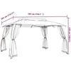 Bild von vidaXL Pavillon mit Doppeldach & Netzwänden Anthrazit 3,93x2,93m Stahl