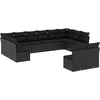 Bild von vidaXL 12-tlg. Garten-Sofagarnitur mit Kissen Schwarz Poly Rattan
