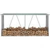 Bild von The Living Store Brennholzlager Verzinkter Stahl 330x84x152 cm Grün