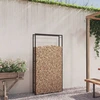 Bild von The Living Store Brennholzregal Mattschwarz 110x28x214 cm Stahl