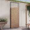 Bild von The Living Store Brennholzregal Mattschwarz 110x28x312 cm Stahl