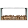 Bild von The Living Store Brennholzlager Verzinkter Stahl 330 x 92 x 153 cm Grün