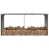 Bild von The Living Store Brennholzlager Verzinkter Stahl 330 x 92 x 153 cm Braun