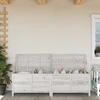 Bild von The Living Store Gartentruhe Weiß 198,5x50x56,5 cm Massivholz Tanne