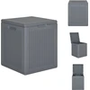 Bild von vidaXL Gartentruhe Grau PP Rattan 90 L - Gartenboxen