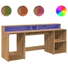 Bild von vidaXL LED-Schreibtisch Artisan-Eiche 200x55x91 Holzwerkstoff