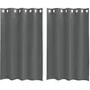 Bild von vidaXL Voile Vorhänge mit Ösen 2 Stk. Dunkelgrau 140x175 cm