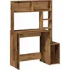 Bild von vidaXL Schreibtisch mit Regal Altholz-Optik 100x45x140cm Holzwerkstoff