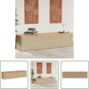 Bild von The Living Store Gartentruhe Beige 220x50x54 cm Poly Rattan Akazienholz