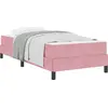 Bild von vidaXL Boxspringbett mit Matratze Rosa 100 x 220 cm Stoff