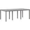 Bild von vidaXL Gartentisch Hellgrau 200 x 100 x 73 cm Poly-Rattan