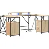 Bild von vidaXL Schreibtisch Sonoma-Eiche Holzwerkstoff 182 x 101 x 87,5 cm