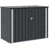 Bild von vidaXL Gartenlagerbox Schwarz 151,5 x 82 x 110,5 cm Stahl