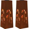 Bild von vidaXL Solar LED Weg Licht 2 stk. Warmes Weiß 18 x 18 x 50 cm