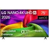 Bild von LG NANO 4K UHD AI 75NU800B6LA, 190,5 cm (75"), 3840 x 2160 Pixel, LED, Smart-TV, WLAN, Schwarz
