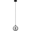 Bild von EGLO Hängelampe Ariscani, Pendelleuchte Esstisch, Hängeleuchte aus Metall in schwarz und Rauchglas, Esszimmerlampe hängend, E27 Fassung, Ø 20 cm