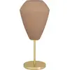 Bild von EGLO Tischlampe Caprarola, elegante Nachttischlampe, Tischleuchte aus Metall in Messing und satiniertem Glas in Sandfarben, Tisch-Lampe, E27 Fassung