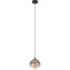 Bild von EGLO Hängelampe Ariscani 1, 1-flammige Pendelleuchte Esstisch, Hängeleuchte aus Metall in schwarz und Glas in Kupfer, Esszimmerlampe, E27, Ø 42,5 cm