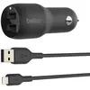 Bild von Belkin BoostCharge 24 W 2x USB-A Kfz-Ladegerät, schwarz