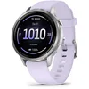 Bild von Garmin Venu® 4 Smartwatch Grau/Silber 41 mm mit Schnellwechsel-Silikon-Armband 18 mm Lavendelblau