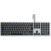 Bild von SATECHI Tastatur kabelgebunden Slim W3 grau, silber