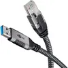 Bild von goobay USB A 3.0/RJ45 Kabel 2,0 m grau, schwarz, 1 St.