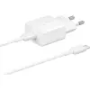 Bild von Samsung EP-T1510 15W USB-C Schnellladegerät mit Kabel 1m, weiß