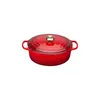 Bild von Le Creuset Gusseisenkasserolle oval, 29 cm aus der EVO-Serie für hervorragende Wärmeverteilung, im edlen Kirschrot