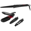 Bild von Rowenta x Karl Lagerfeld Infinite Looks 9-in-1 Multistyler: Haarglätter, Lockenstab & Kreppeisen mit Keramik & extra Glanz, 190°C, Schwarz/Rot