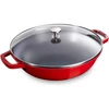 Bild von STAUB Gusseisen-Wok 30 cm mit Deckel für perfektes Rühren, Braten und Dämpfen in leuchtendem Kirschrot