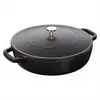 Bild von STAUB Gusseisen Schmortopf 28 cm (3,7L) - Runder Bräter aus Emaille Gusseisen mit Deckel für Ofen und alle Herdarten