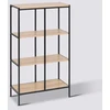 Bild von 5five Buchregal mit 6 Aufbewahrungsboxen aus Stahl und Spanplatte, 68,8 x 32 x 116 cm, Wohnzimmer Kommode
