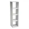 Bild von 5five Weißes Standregal mit weißen Regalböden, 134x34,5x32 cm - Perfekt für Zuhause und Büro als praktisches Bücherregal