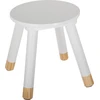 Bild von Atmosphera Kinderhocker aus Holz - Weißer Sitzhocker fürs Kinderzimmer mit 24 cm Durchmesser und 27 cm Höhe.