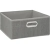 Bild von 5five Leinen Aufbewahrungsbox für die Heimaufbewahrung, Hellgrau 31 × 15 cm, Organizer für die Wohnung