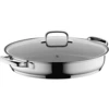 Bild von WMF Fischpfanne Oval, 26 cm Cromargan Edelstahl - Antihaft, induktionsgeeignet, TransTherm-Boden und gläserner Deckel