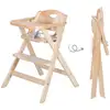 Bild von roba Klapphochstuhl aus Holz in Natur mit Essbrett | Praktischer Hochstuhl für Babys und Kleinkinder zum Füttern