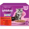 Bild von Whiskas Katzenfutter: Junior Klassische Auswahl in Sauce - Schmackhafte Mahlzeiten für heranwachsende Kätzchen, 12 x 85 g
