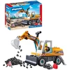 Bild von PLAYMOBIL City Action: Großer Bagger Baustelle Spielzeug-Set für Kinder ab 4 Jahren mit echter Schaufelbewegung