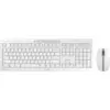 Bild von CHERRY Stream Desktop Set Kabellose Tastatur Maus EU QWERTY, Weiß/Grau, 2,4 GHz Funk, leise Scherenmechanik, USB-C wiederaufladbar