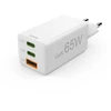 Bild von Hama USB-C Ladegerät, GaN Tech Mini Netzteil: 65W PD Schnellladung mit 2x USB-C & 1x USB-A Port, kompakt und effizient, weiß