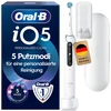 Bild von Oral-B iO Series 5 Elektrische Zahnbürste, Weiß - 5 Reinigungsmodi, leises Design mit LED-Display & Reiseetui