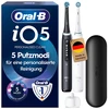 Bild von Oral-B iO Series 5 Duo Elektrische Zahnbürste 2er-Pack   Magnetantrieb, 5 Modi, Drucksensor, Timer & Reiseetui in Schwarz & Weiß
