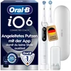 Bild von Oral-B iO Series 6 Elektrische Zahnbürste Weiß: 5 Modi, Display, 360° Andruckkontrolle, Bluetooth, 2 Aufsätze, Reiseetui & Ladegerät