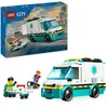 Bild von LEGO City 60451 Rettungswagen Spielzeug: Aktionsreiches Rettungsfahrzeug für Kinder mit Krankenwagen und vielen Zubehörteilen