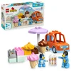 Bild von LEGO DUPLO Bluey 10458: Ausflug zur Eisdiele Bau-Set für Kleinkinder mit Bluey und Bingo Hundefiguren.