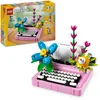 Bild von LEGO Creator Expert 31169 Schreibmaschine mit Blauen Blumen - Detailliertes Sammlermodell zum Bauen für Erwachsene